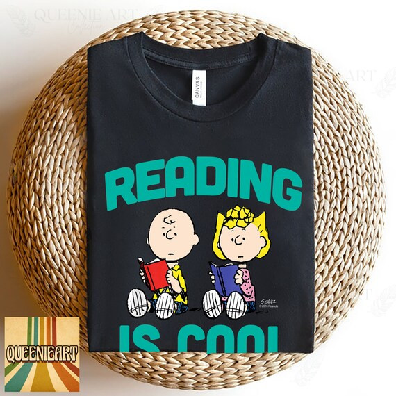 Peanuts Charlie and Sally Brown Reading is Cool Shirts Book - Etsy | Etsy (US)