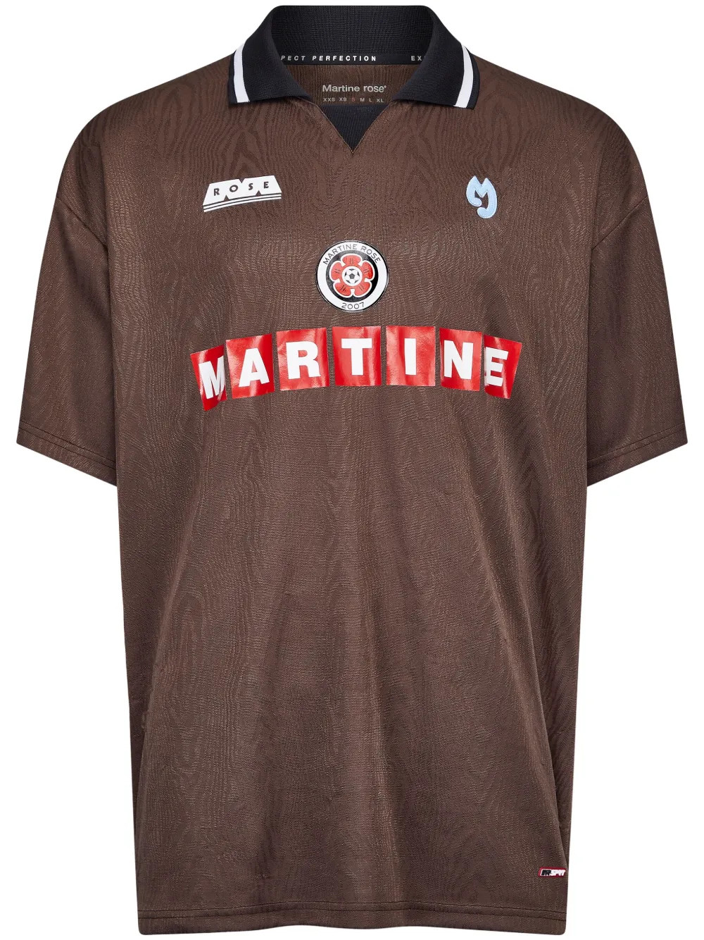Martine Rose logo-print Football Jersey  | Brown | FARFETCH | Farfetch Global