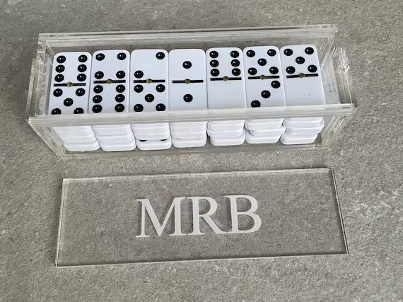 Personalized Acrylic Tabletop Domino Set Game for the Family | Etsy | Etsy (US)