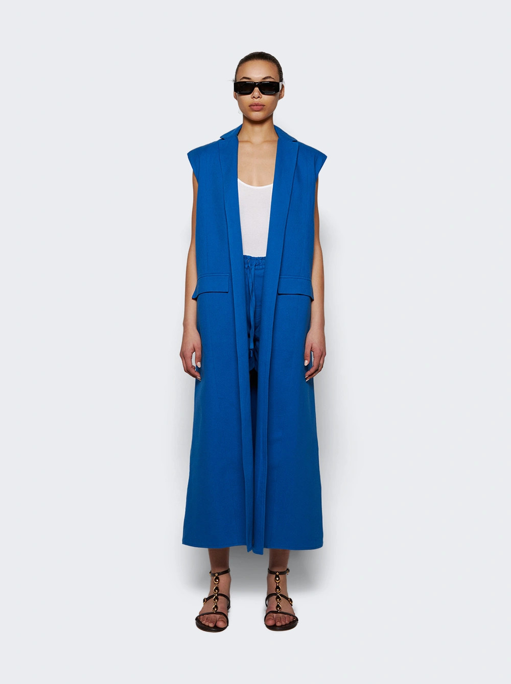 The Elongated Vest Yves Blue | The Webster
