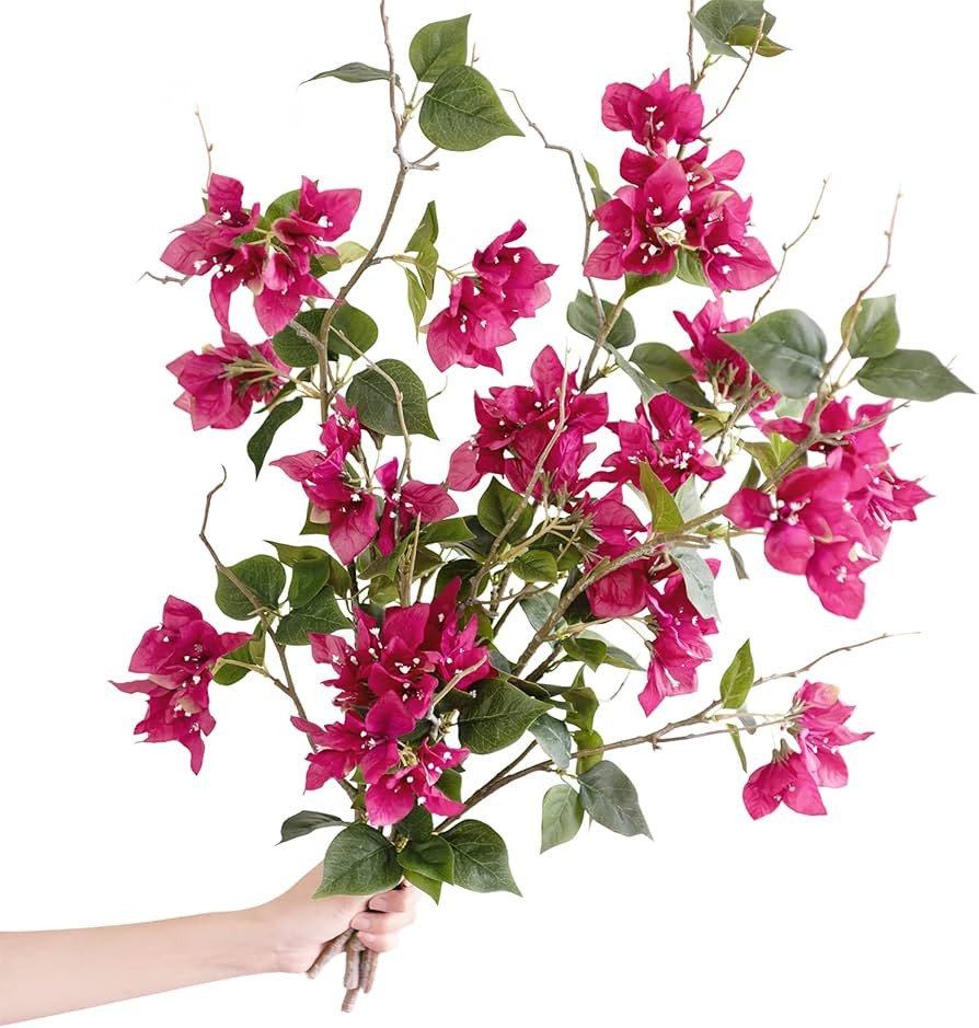 Ling's Moment Artificial Plants Bougainvillea Branches,6Pcs 17.5" Tall Fake Greenery Flowers Fill... | Amazon (US)