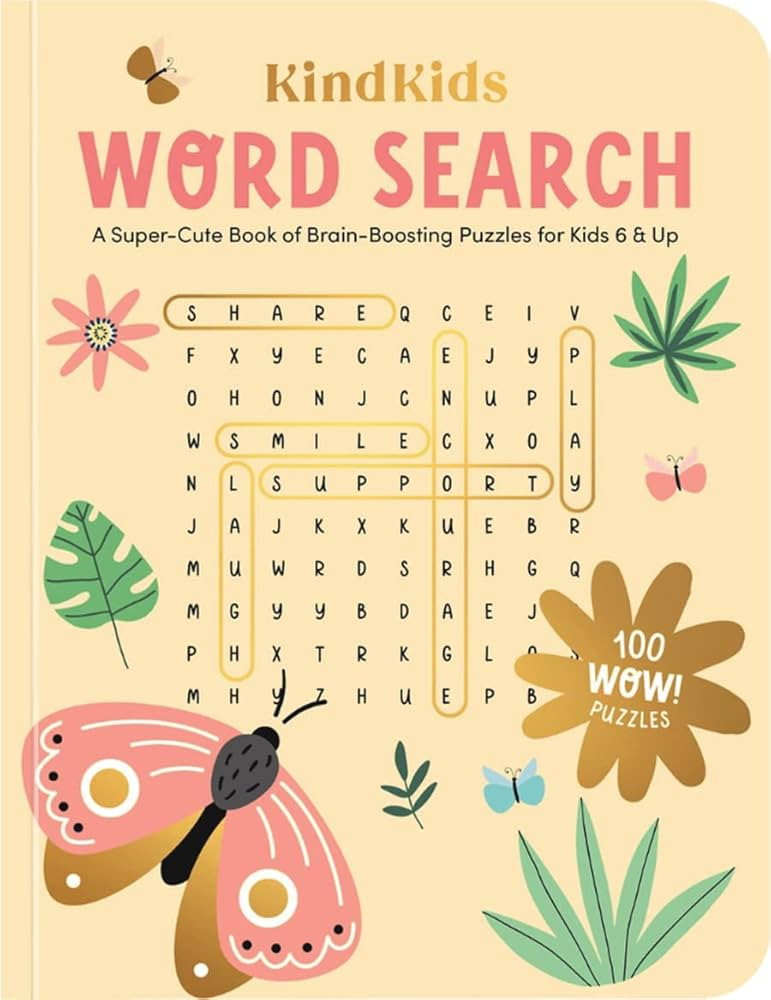 KindKids Word Search: A Super-Cute Book of Brain-Boosting Puzzles for Kids 6 & Up | Amazon (US)