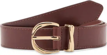 Oval Buckle Faux Leather Belt | Nordstrom
