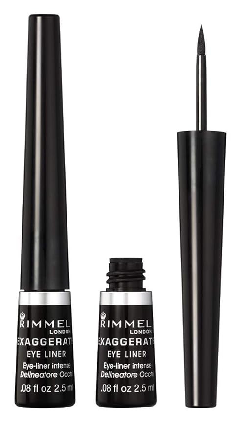 Rimmel London Scandaleyes Exaggerate Liquid Eyeliner, Intense Color, Long-Wearing, Waterproof, 00... | Amazon (US)