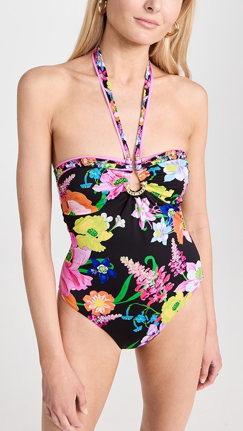 Bandeau One Piece with Ring Trim | Shopbop