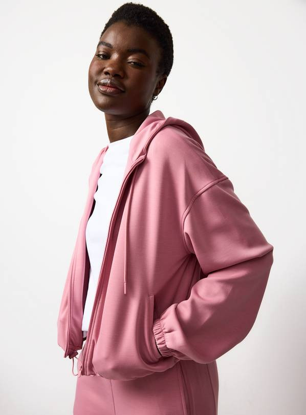 Pink Bubble Hem Zip Through Co-ord Hoodie XL | Tu Clothing