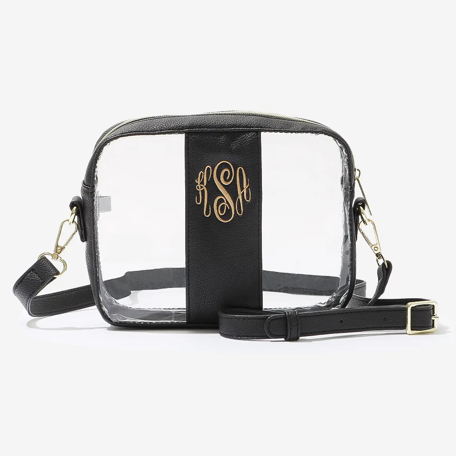 Monogrammed Clear Stadium Crossbody Bag | Marleylilly