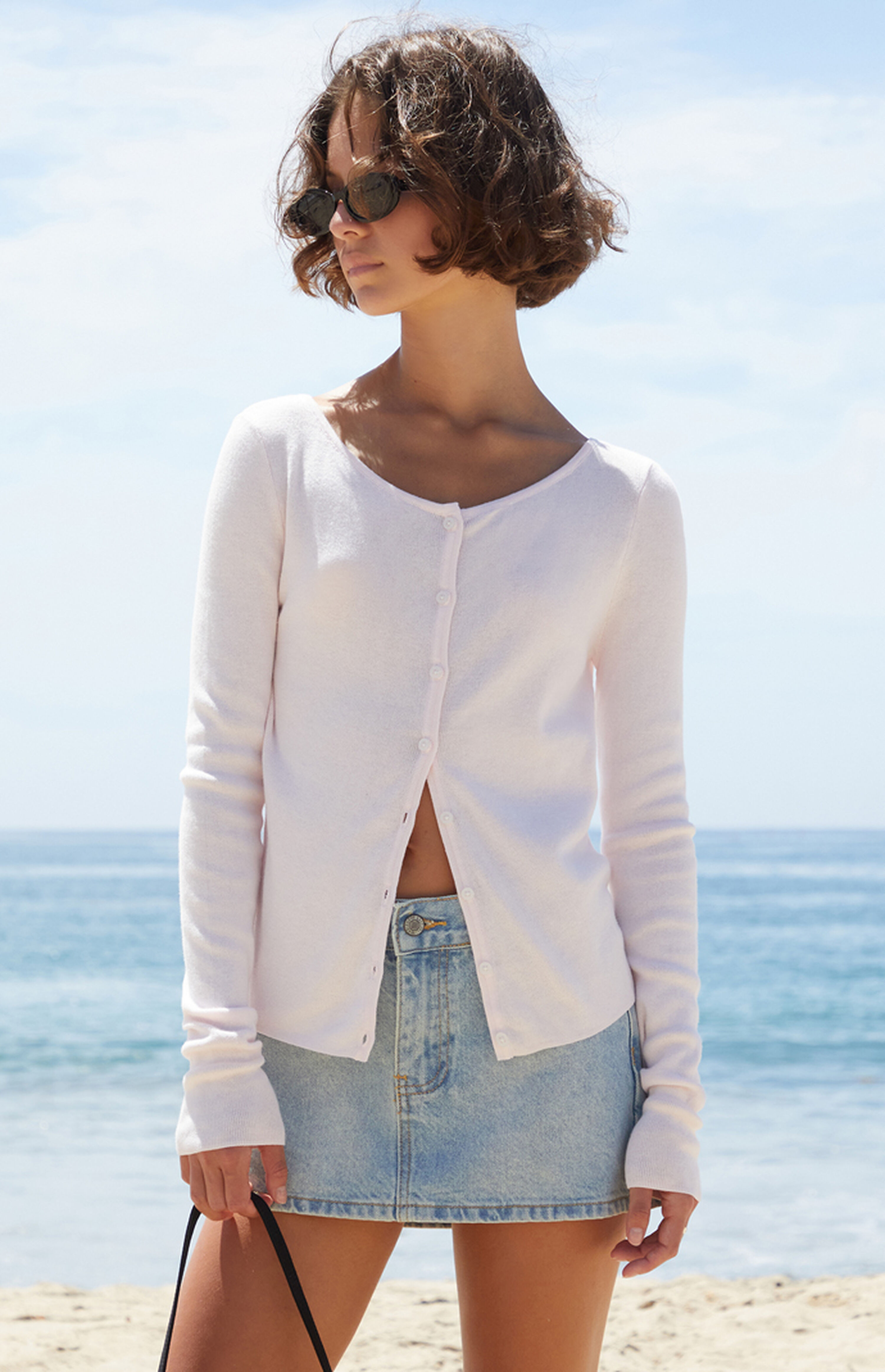 John Galt Light Pink Cardigan | PacSun