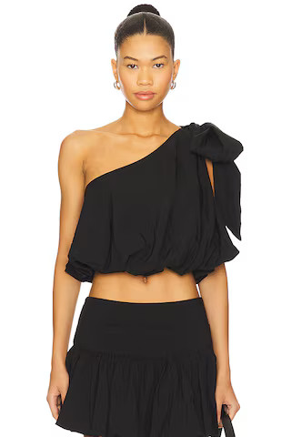 MORE TO COME Lara Asymmetrical Top in Black from Revolve.com | Revolve Clothing (Global)