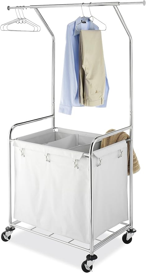 Whitmor Commercial Rolling Laundry Center with Removable Liner and Heavy Duty Wheels | Amazon (US)