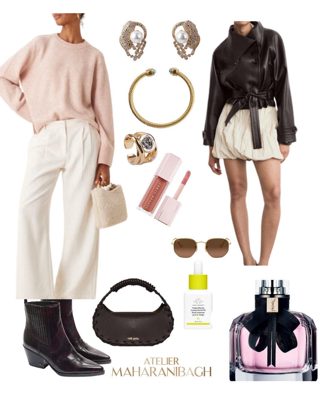 Lately, I’ve been obsessed with contrasts, soft knits, leather sheen, and a touch of pearl shimmer. This look came together on one of those spontaneous mornings when I didn’t overthink it, I just paired what felt right.

The result? A mix of cozy and couture: wide-leg ivory trousers that flow like a sigh, a cropped leather wrap that instantly sharpens the silhouette, and our pearl drop earrings from Atelier Maharanibagh that add just the right whisper of sophistication.

I love playing with layers of texture — buttery leather against brushed wool, matte against glow, casual against a little bit of sparkle. It’s all about creating balance, not perfection.

And, of course, I never skip fragrance — YSL’s Mon Paris is my current favourite; it lingers softly but leaves an impression. ✨

Explore pieces that tell your story — not just accessorize it, at www.mbagh.com 

 