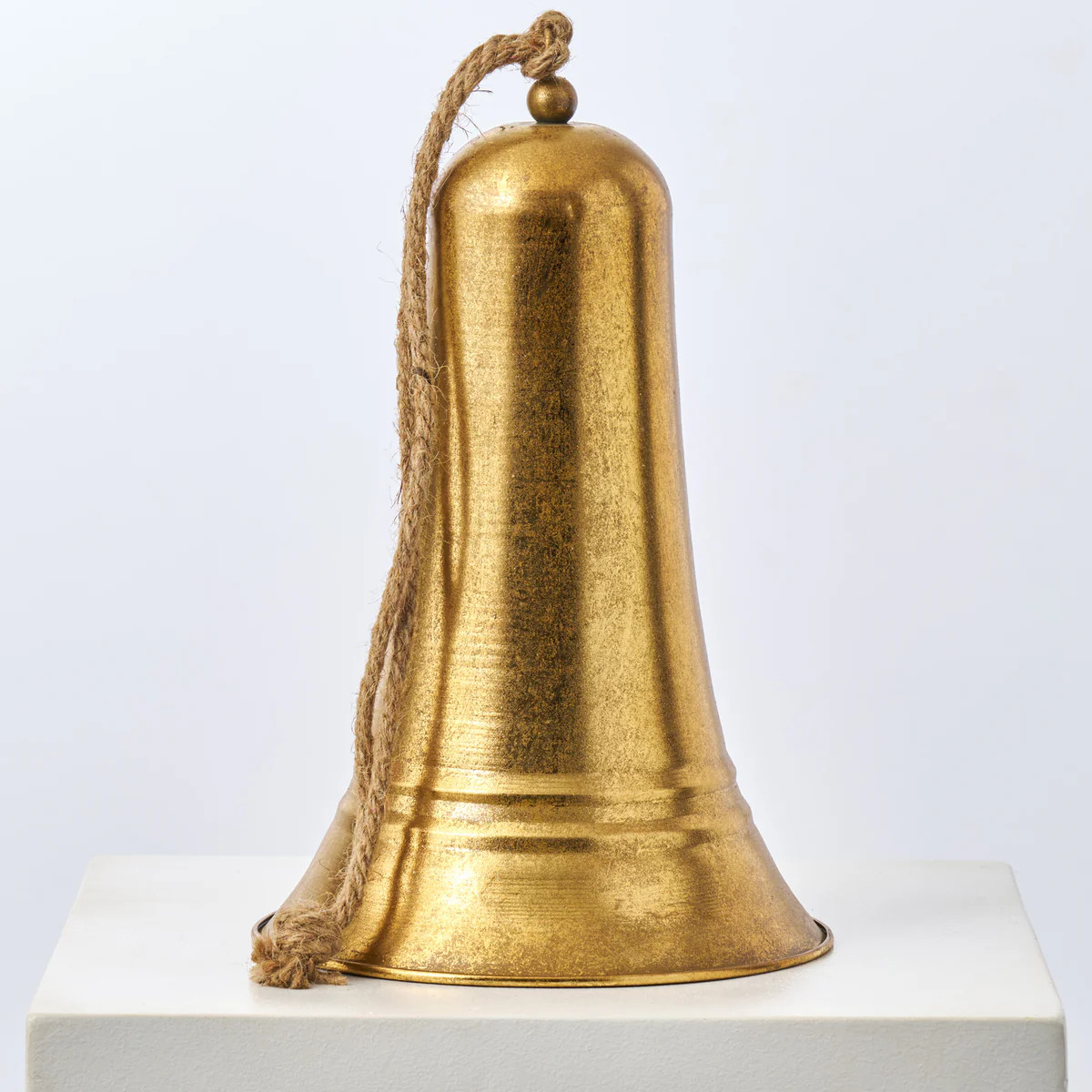 Oversized Gold Carillon Metal Bell 12" Hanging Holiday Decor | Darby Creek Trading