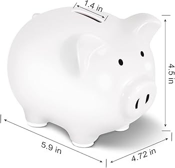 Koicaxy Piggy Bank, DIY Coin Bank for Girls Boys Kids, Ceramic Money Bank Practical Gift for Birt... | Amazon (US)