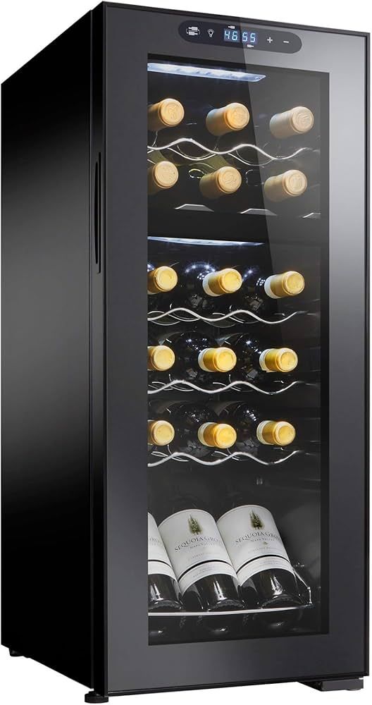 Wine Enthusiast 18 Bottle Dual Zone MAX Compressor Wine Cooler - Freestanding Refrigerator with D... | Amazon (US)