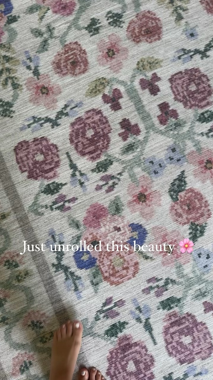 The most beautiful floral rug! Perfect for a playroom, nursery or sunroom and now 70% off 🌸 

#LTKHome #LTKFamily #LTKSaleAlert