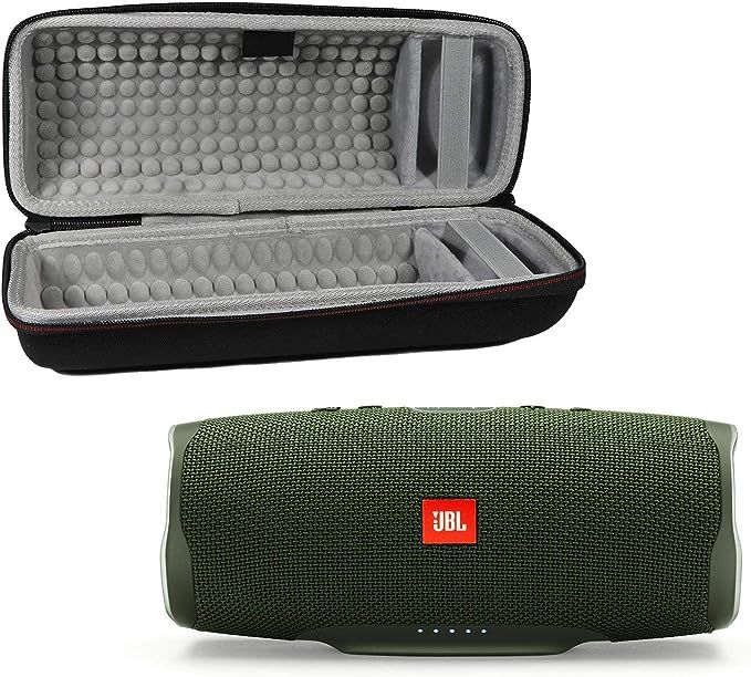 JBL Charge 4 Waterproof Wireless Bluetooth Speaker Bundle with Portable Hard Case - Green | Amazon (US)