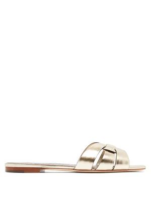Tribute Nu Pieds metallic-leather slides | Matches (US)