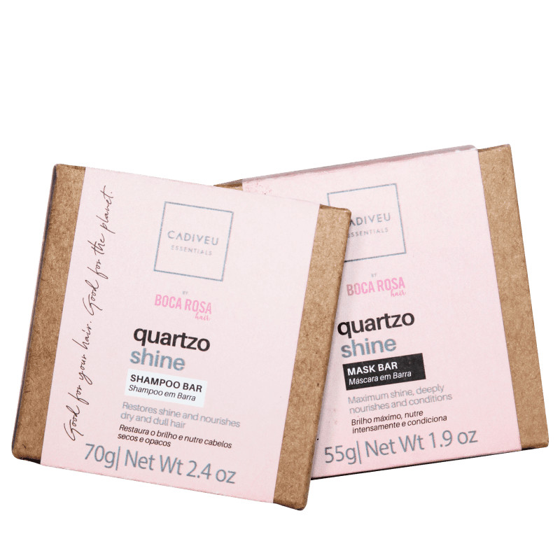 Kit Cadiveu Essentials Quartzo Shine by Boca Rosa Hair Rotina em Barra (2 Produtos) | Beleza Na Web (BR)