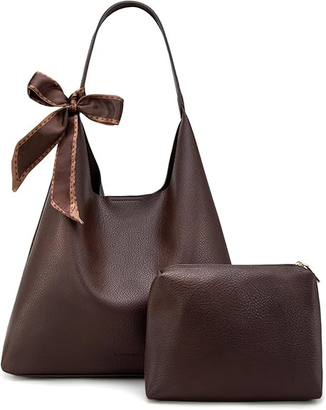 Montana West Slouchy Hobo Bag for Women Shoulder Purses and Handbags with Scarf | Amazon (US)