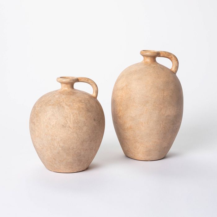 10&#34; x 7&#34; Weathered Jug Vase Brown - Threshold&#8482; designed with Studio McGee | Target