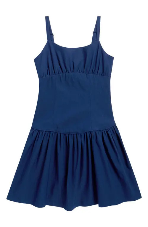 Kids' Walking on Sunshine Tiered Dress in Navy at Nordstrom | Nordstrom