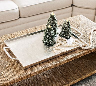 Lavell Silver Cast Tray | Pottery Barn (US)