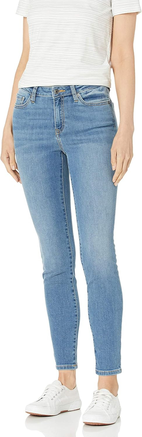 Amazon Essentials Women's Mid-Rise Stretchy Skinny Denim Jeans, 5-Pocket | Amazon (US)