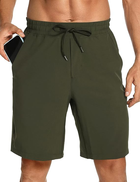 CRZ YOGA Men's Linerless Workout Shorts - 7'' Quick Dry Running Sports Athletic Gym Shorts with P... | Amazon (US)