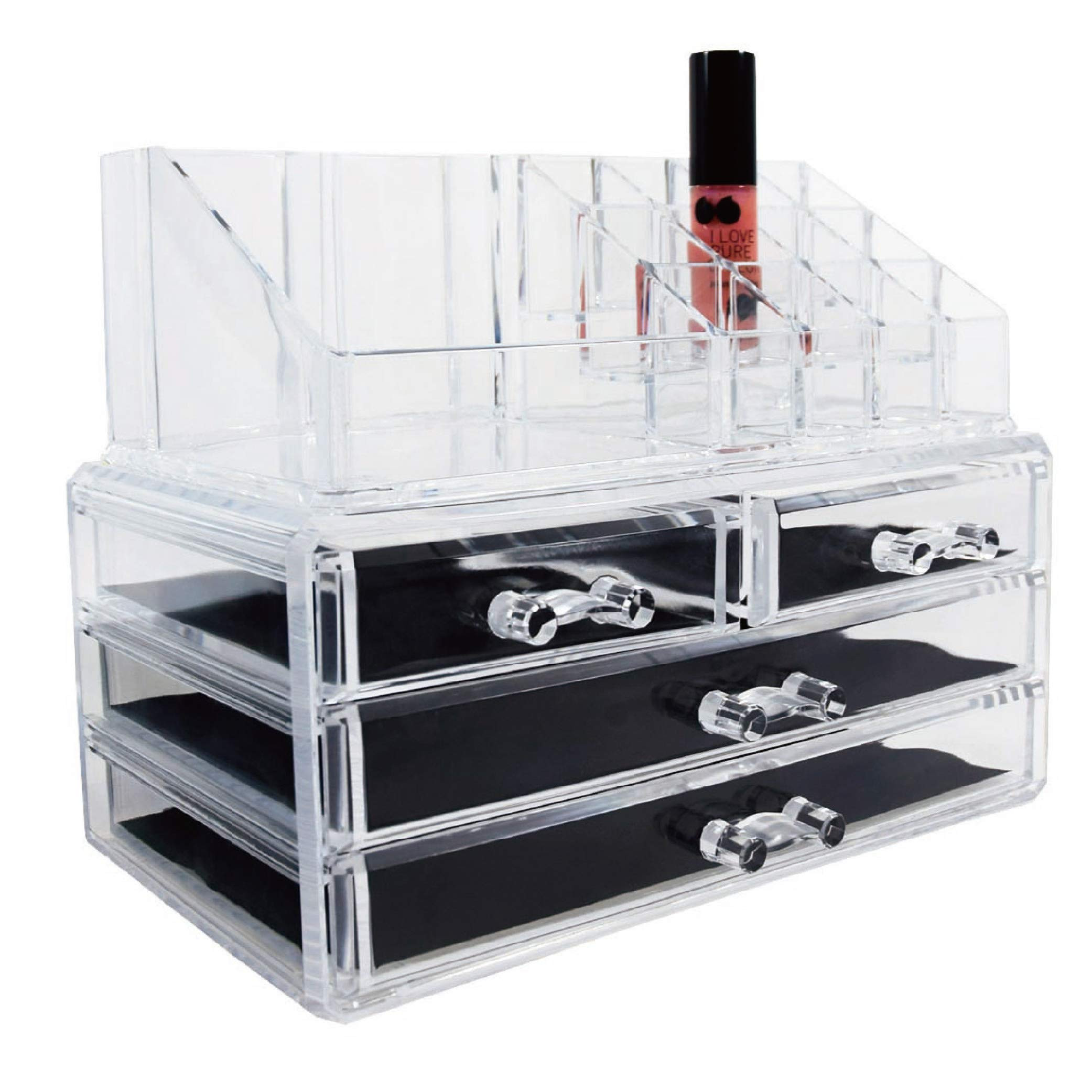Ikee Design Clear Makeup Organizer Clear Cosmetic Storage Organizer, Makeup Organizer for Cosmetics, | Amazon (US)