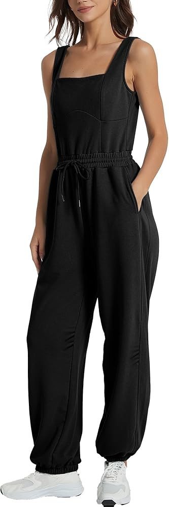 D-Sun Womens Casual Jumpsuits Fall Sleeveless One Piece Outfits Baggy Romper 2025 Trendy Outfits | Amazon (US)