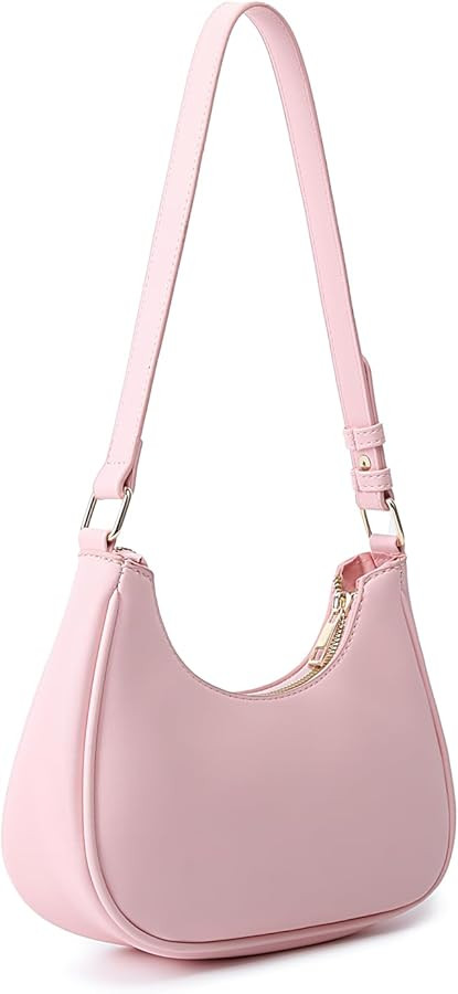 Leather Hobo Handbag for Women Crescent Shoulder Bag for Ladies Trendy Color Crossbody Bag Undera... | Amazon (US)
