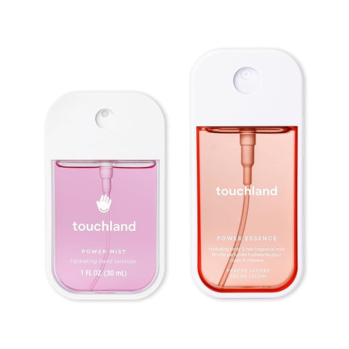 Touchland FRUITY CRUSH Body and Hand Mist Essentials (Peachy Lychee Body & Hair Fragrance Mist, 2... | Amazon (US)