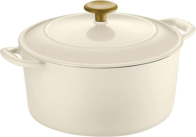 Tramontina Dutch Oven Cast Iron 5.5 Qt Latte with Gold Stainless Steel Knob, 80131/085DS | Amazon (US)
