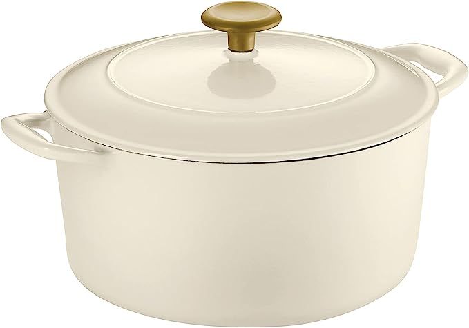 Tramontina Dutch Oven Cast Iron 5.5 Qt Latte with Gold Stainless Steel Knob, 80131/085DS | Amazon (US)