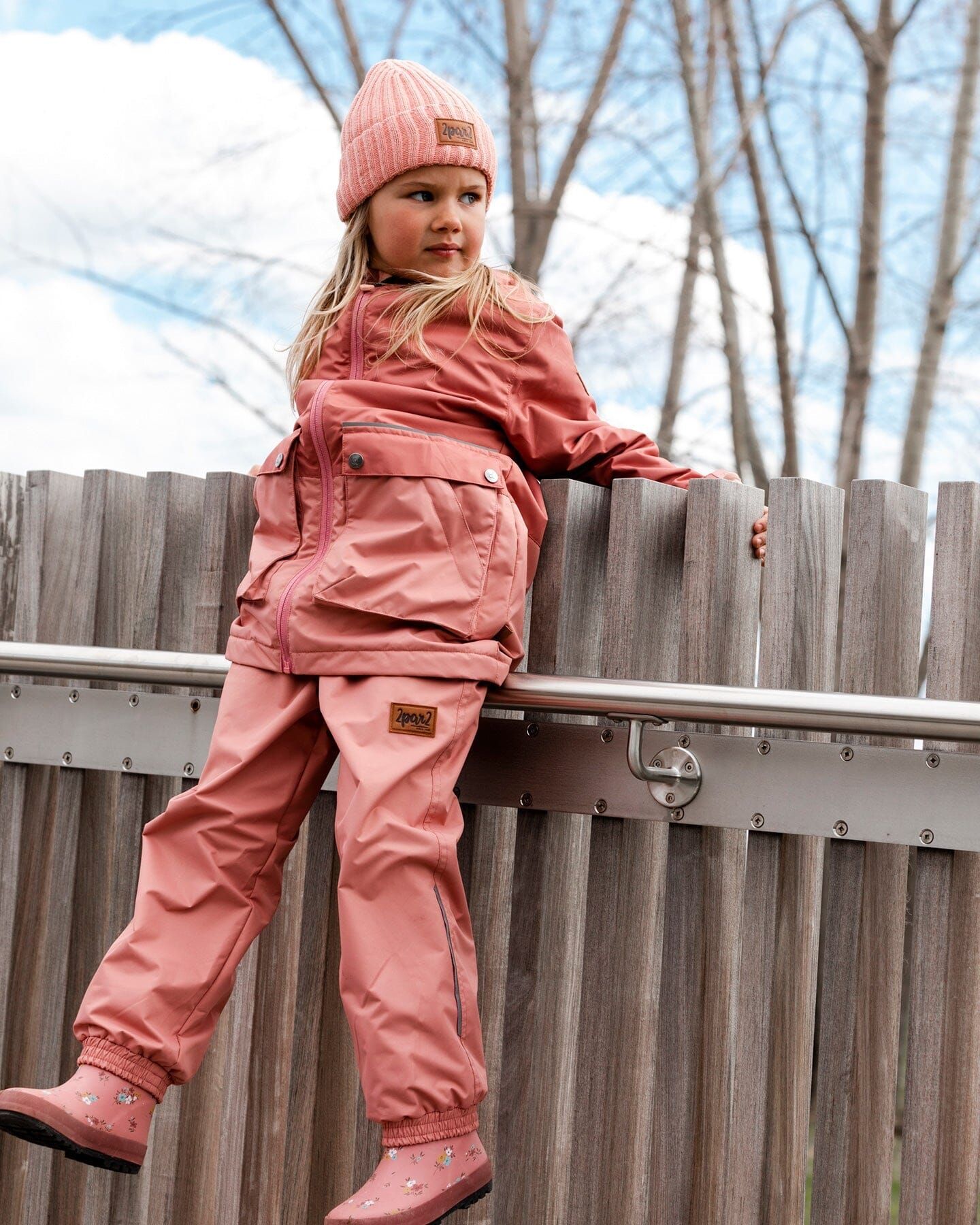 Splash Pants Ash Rose | Deux par Deux Childrens Designer Clothing