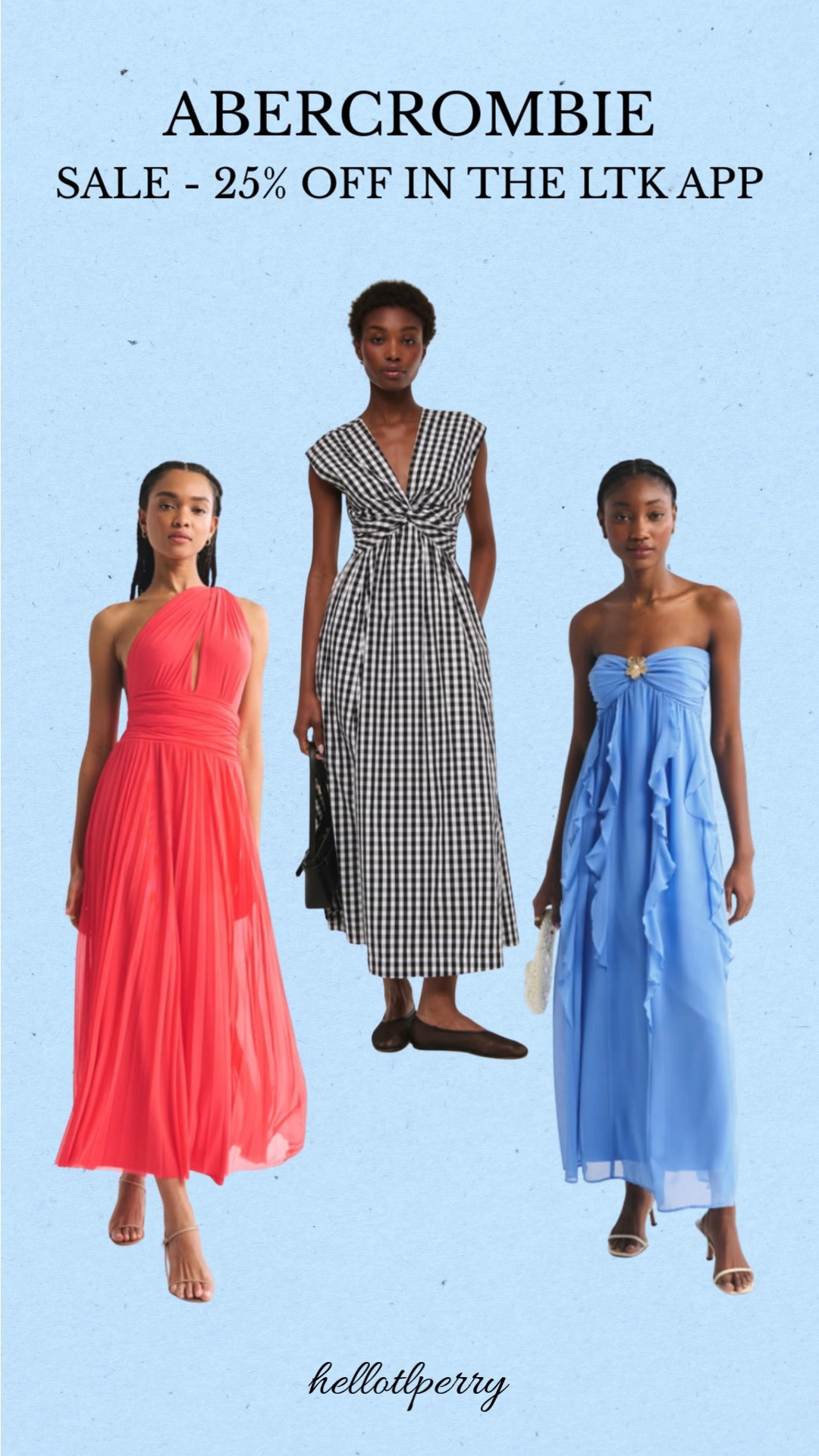 AFLTK for a stackable 25% off sale!

Spring dress season is officially here 🌸 and now is the perfect time to refresh your wardrobe because Abercrombie & Fitch is 25% off in the LTK app. I rounded up some of my favorite dresses that are perfect for spring events, vacations, weddings, and everyday elevated style. From a classic gingham midi dress to flowy chiffon maxi dresses in bright coral and soft blue, these pieces are flattering, feminine, and easy to style with sandals or heels. If you’ve been eyeing Abercrombie dresses, this is the time to grab them while they’re on sale. Shop the looks through my LTK before the best sizes sell out! ✨

#abercrombie #abercrombiestyle #springdresses #ltkstyle #ltkfinds #ltksale #springfashion #maxidress #ginghamdress #vacationstyle #springoutfits #The_Style_Experirment 

 #LTKSpringSale #LTKOver40 #LTKSaleAlert