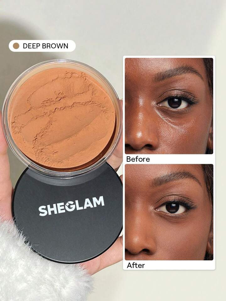 SHEGLAM Pó Fixador Baked Glow-Pó Solto Marrom Profundo Para Controle De Oleosidade Pó Fixador TranslúCido Sem Poros Flawless Suaviza Linhas Finas Pó Brilhante Pó De Inverno Para Natal Na PáScoa Dia Das MãEs Dia Dos Pais Festa Junina Formatura AniversáRio Feriado Inverno Y2K Chique Moda Maquiagem CosméTico Festa Praia Viagem Acampamento Ao Ar Livre Escola Campus Viagem Festivais DecoraçãO Presente Brinde Rosa Garota Cosplay Melhor Cor Charme VibraçãO | SHEIN