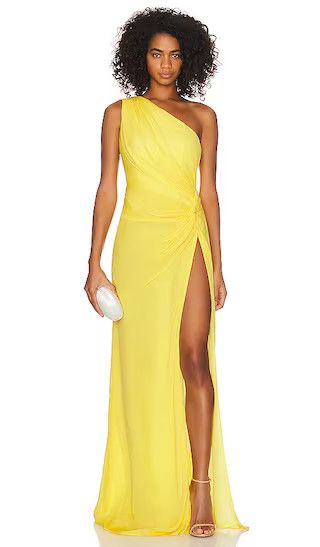 Helene Dress in Canary Yellow Summer Dress Yellow Wedding Guest Dress Yellow Formal Dress Maxi Dress | Revolve Clothing (Global)