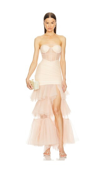 x REVOLVE Lily Gown in Nude | Revolve Clothing (Global)