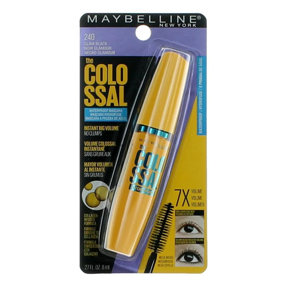 Maybelline The Colosal Waterproof Mascara by Maybelline, 0.27oz - 240 Glam Black | Shop Simon