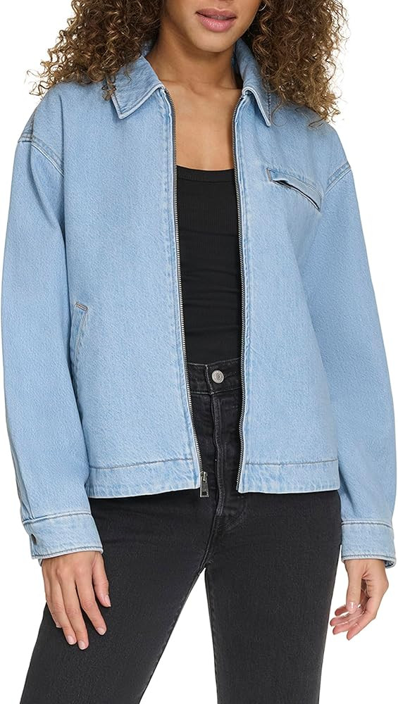 Levi's Women's Zip Up Utility Jacket With Collar | Amazon (US)