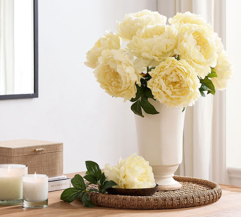 Faux Yellow Oversized Peony Bundle | Pottery Barn (US)