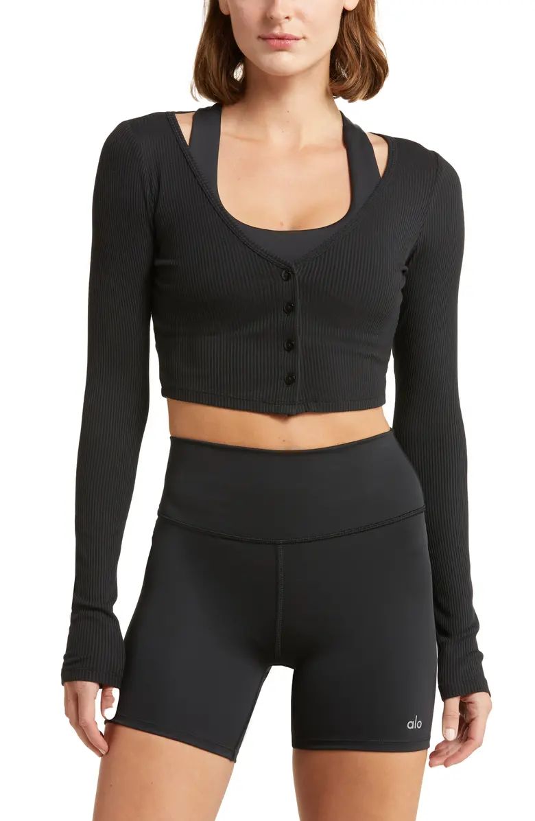 Alo Whisper Modal Blend Crop Cardigan | Nordstrom | Nordstrom