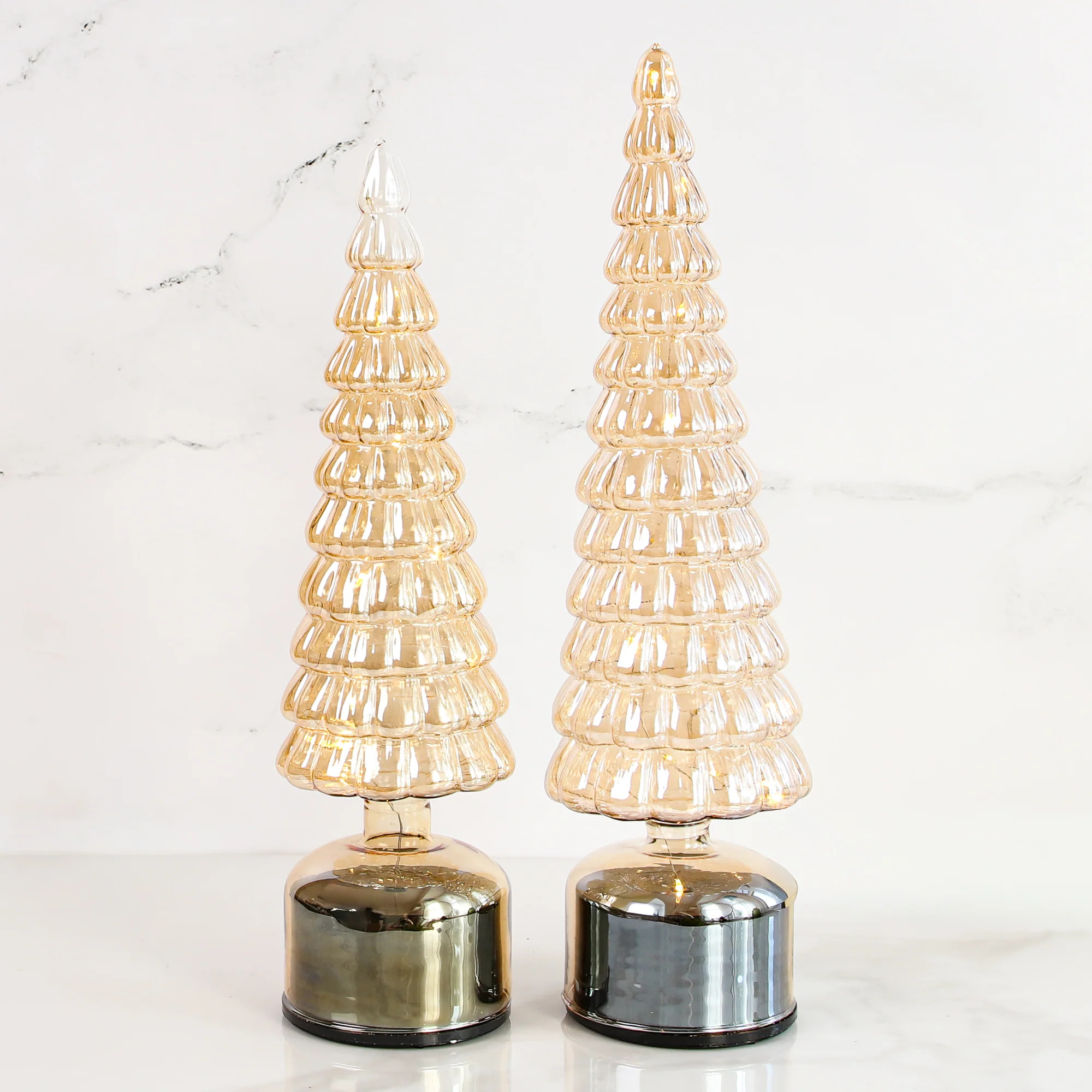 Micro LED Rotating Glass Tree-Choose from Two sizes | Interior Delights