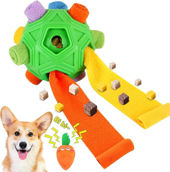 Dog Snuffle Ball-Interactive Puzzle Dog Toys Encourage Natural Foraging Skills Slow Feeder for Tr... | Amazon (US)