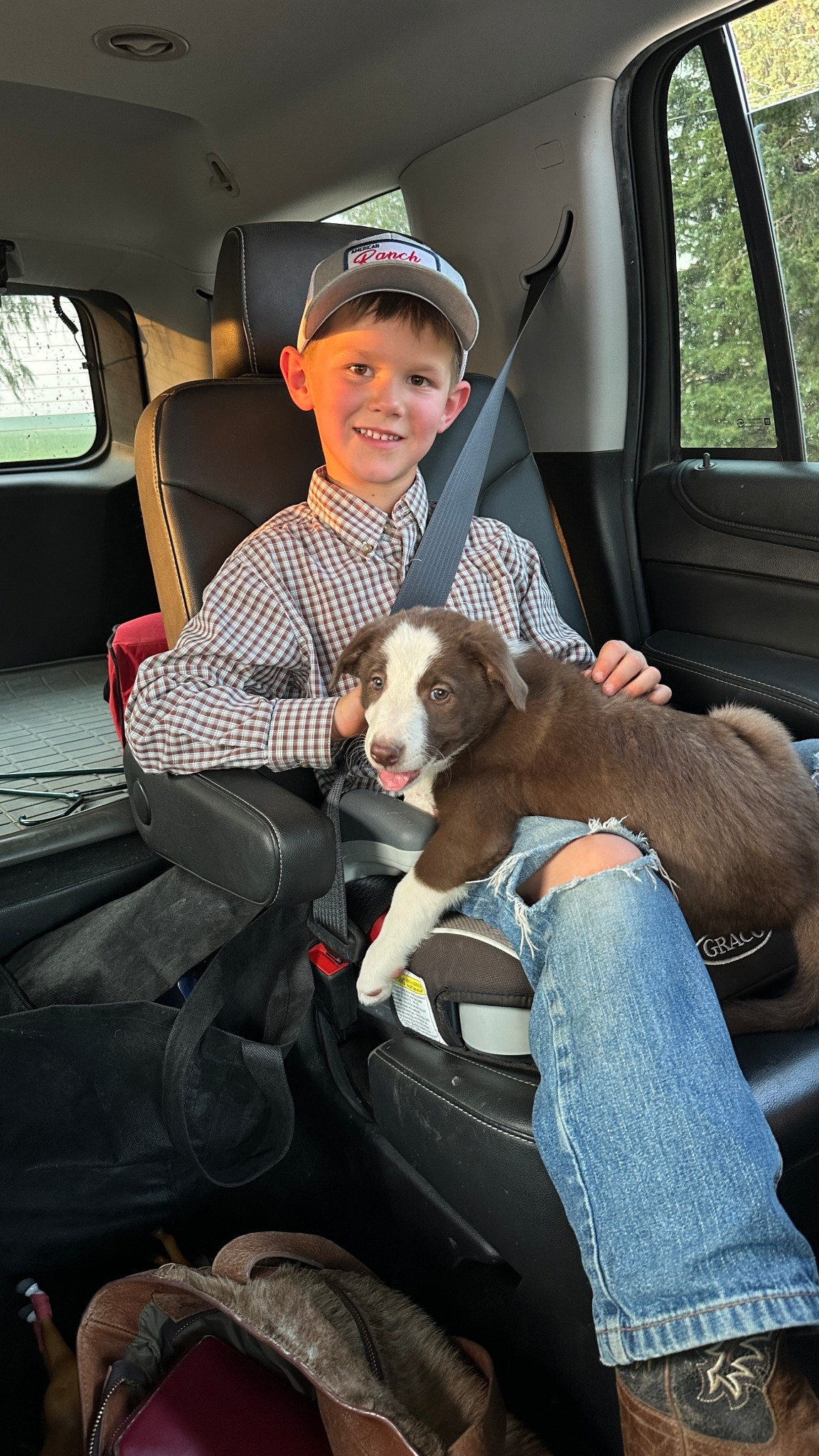 I always get asked about where I find cowboy jeans, and of all their styles and brands I’ve tried, these are our favorites! 

And Jhett can live in these little chambray shirts all summer long! 