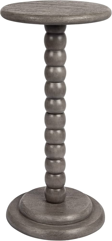 Creative Co-Op Stacked Pedestal Cocktail Side Table, Dove Grey | Amazon (US)