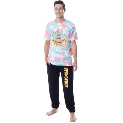 Intimo SpongeBob SquarePants Mens' Patrick Tie-Dye Funny Jogger Sleep Pajama Set (X-Large) Multicolored | Target