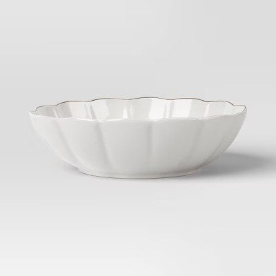 Serve Bowl Scalloped Gold Rim - Threshold™ | Target