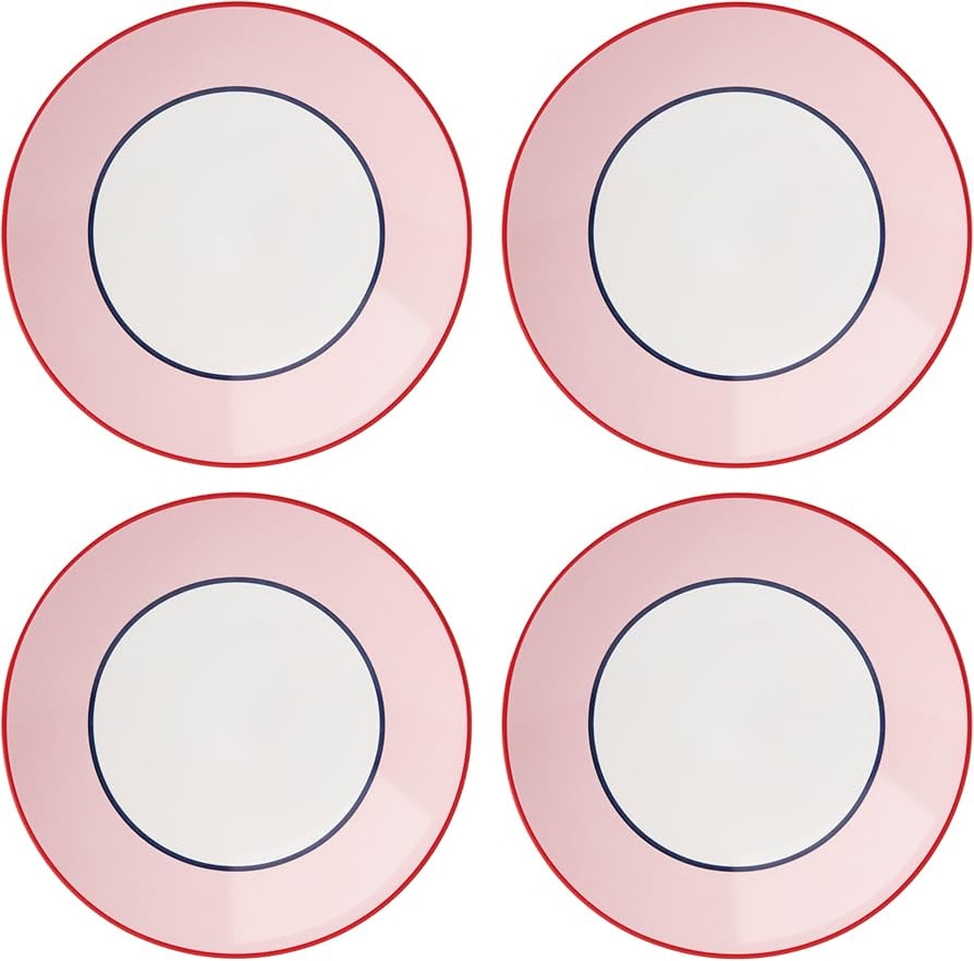 Kate Spade New York Make It Pop Accent Plates, S/4, 4.65, Pink/Blue | Amazon (US)